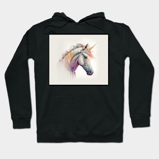 Unicorn Watercolour Painting Hoodie